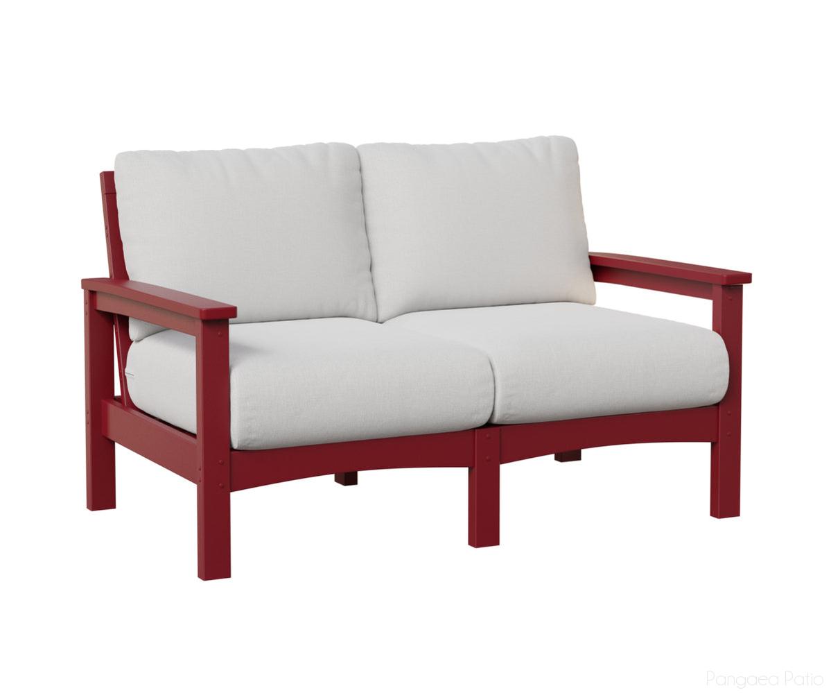 BGCL5332SR-Berlin Gardens-Camden Loveseat-Scarlet Red BG-Pangaea Patio