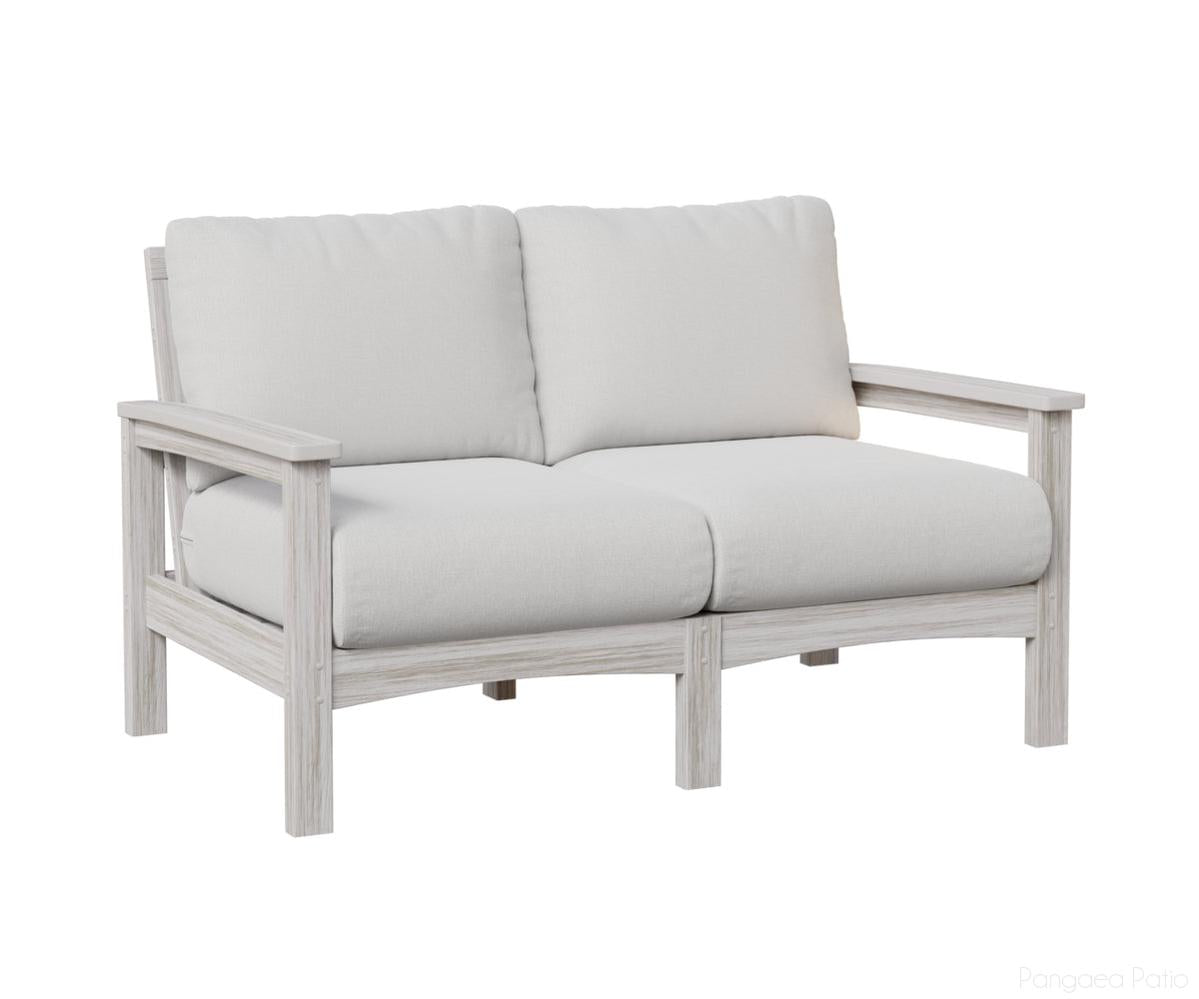 BGCL5332SS-Berlin Gardens-Camden Loveseat-Seashell BG-Pangaea Patio