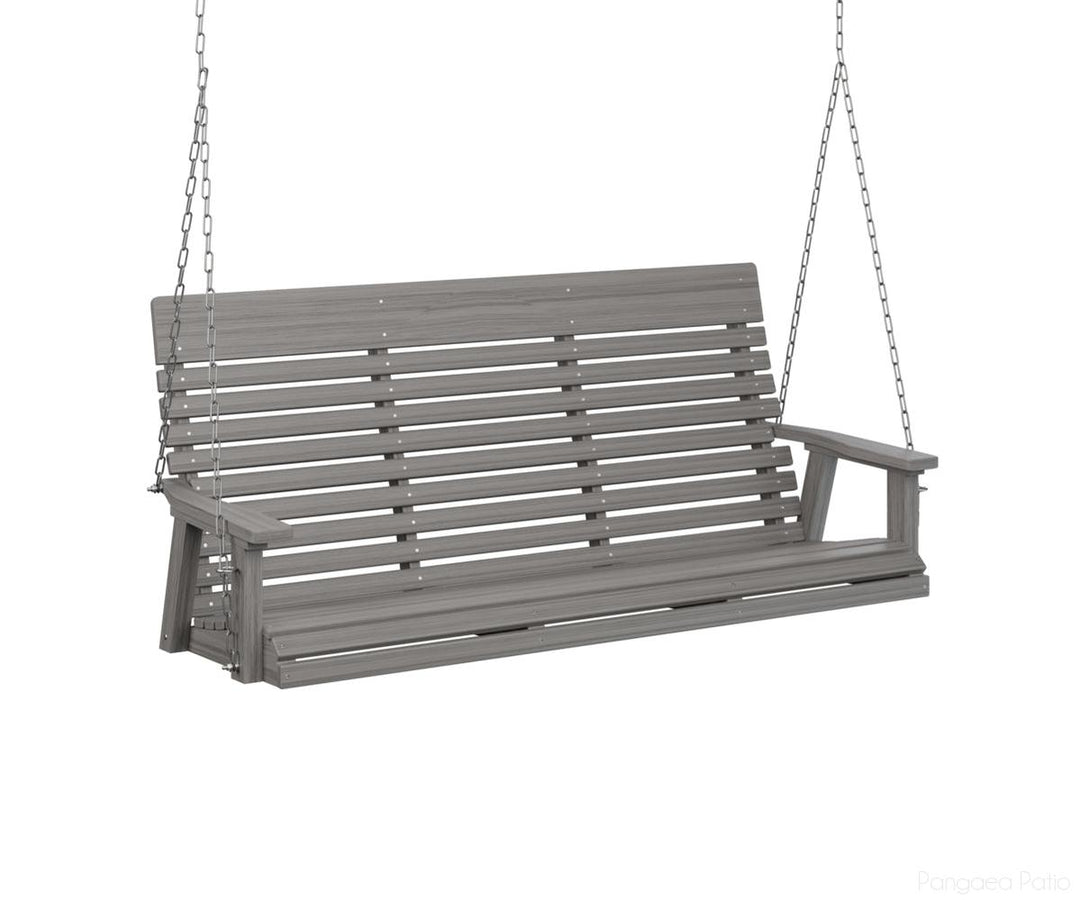 BGPLTS6000DGZC-Berlin Gardens-Casual-Back Three Seat Swing-Zinc-Driftwood Gray BG-Pangaea Patio