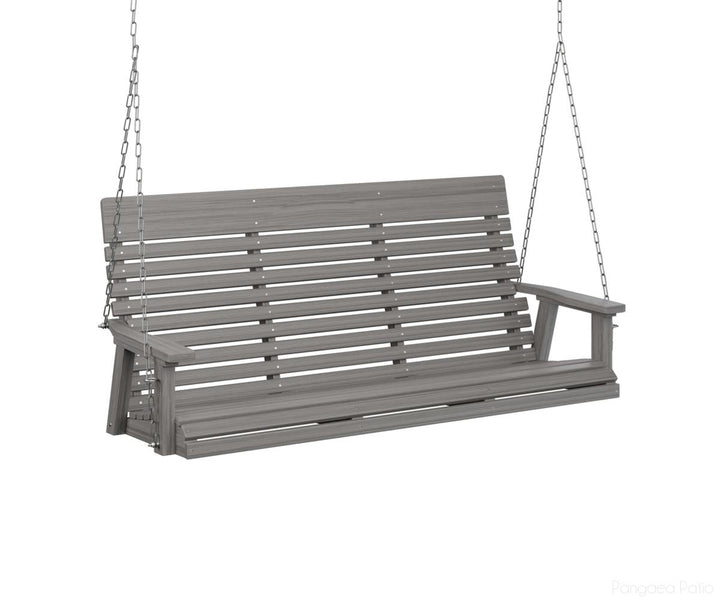 BGPLTS6000DGZC-Berlin Gardens-Casual-Back Three Seat Swing-Zinc-Driftwood Gray BG-Pangaea Patio
