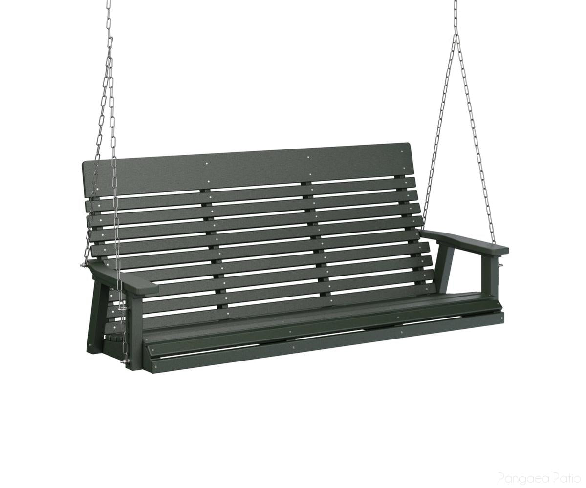 BGPLTS6000GZC-Berlin Gardens-Casual-Back Three Seat Swing-Zinc-Green BG-Pangaea Patio