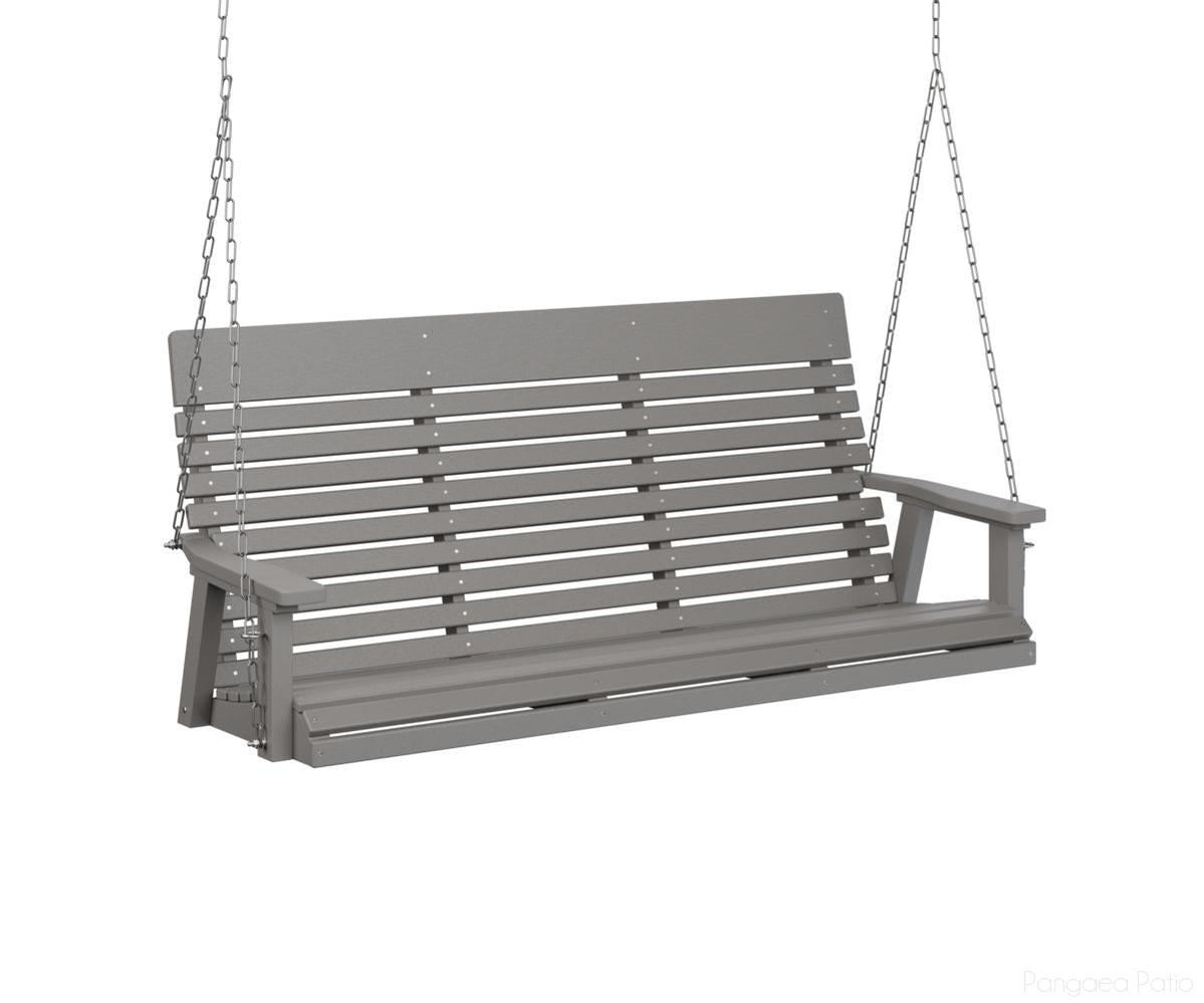 BGPLTS6000LGZC-Berlin Gardens-Casual-Back Three Seat Swing-Zinc-Light Gray BG-Pangaea Patio