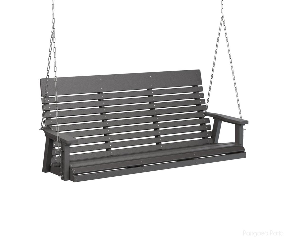 BGPLTS6000SGZC-Berlin Gardens-Casual-Back Three Seat Swing-Zinc-Smoke Gray BG-Pangaea Patio