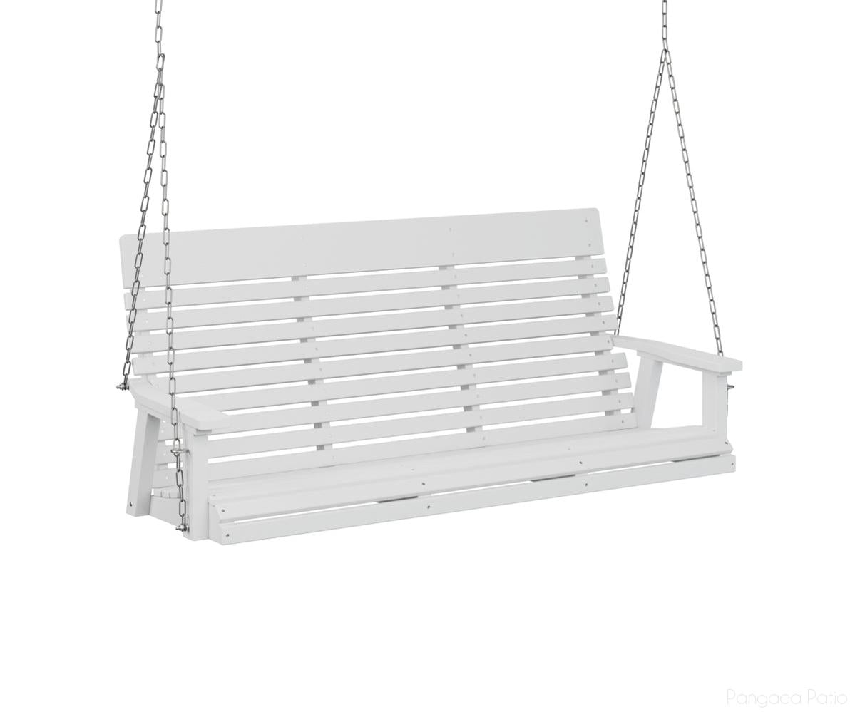 BGPLTS6000WZC-Berlin Gardens-Casual-Back Three Seat Swing-Zinc-White BG-Pangaea Patio