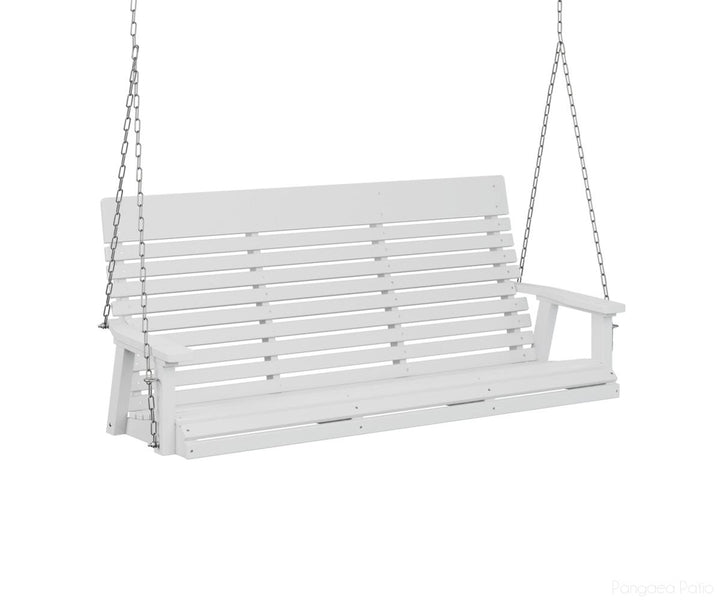 BGPLTS6000WZC-Berlin Gardens-Casual-Back Three Seat Swing-Zinc-White BG-Pangaea Patio