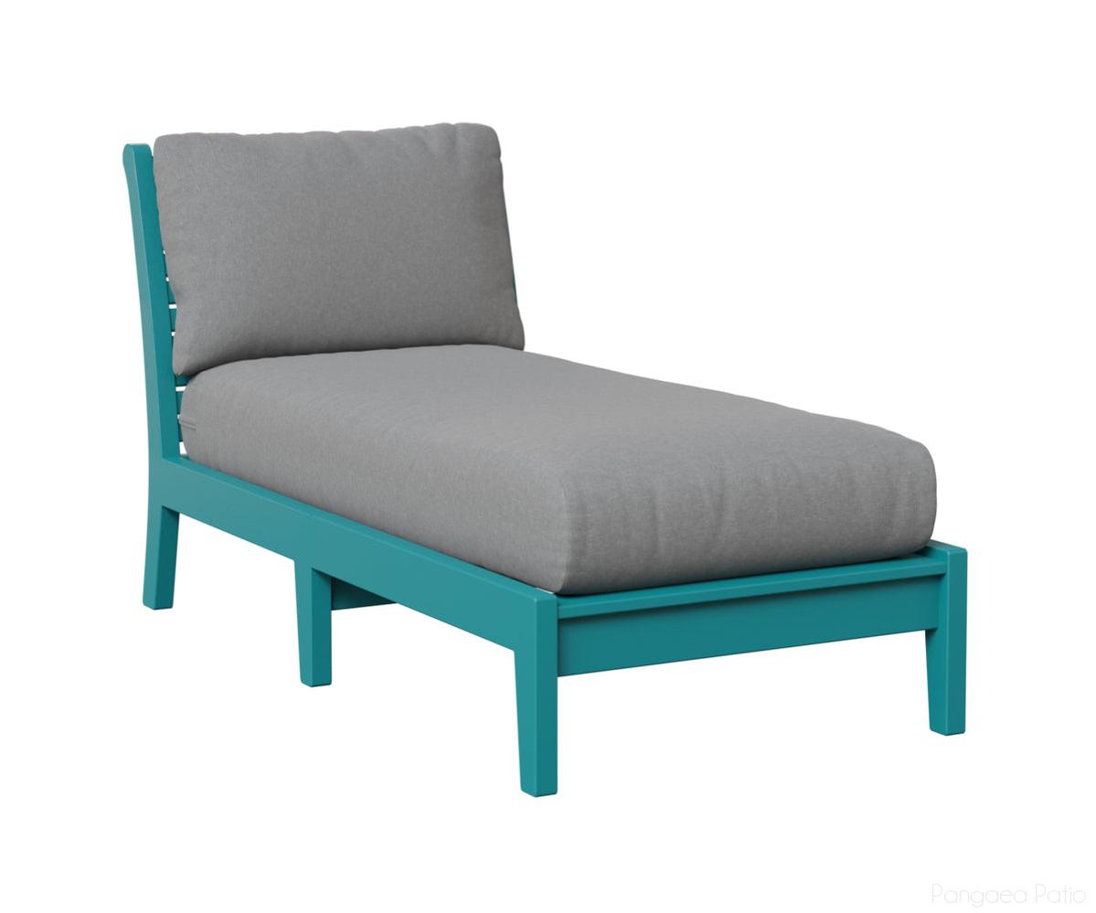 BGCTACL3063AB-Berlin Gardens-Classic Terrace Armless Chaise Lounge-Aruba Blue BG-Pangaea Patio