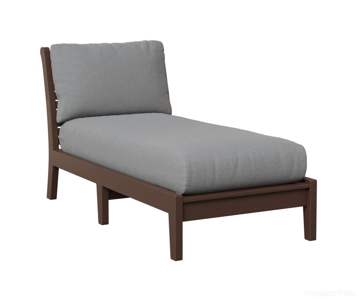 BGCTACL3063CB-Berlin Gardens-Classic Terrace Armless Chaise Lounge-Chocolate Brown BG-Pangaea Patio