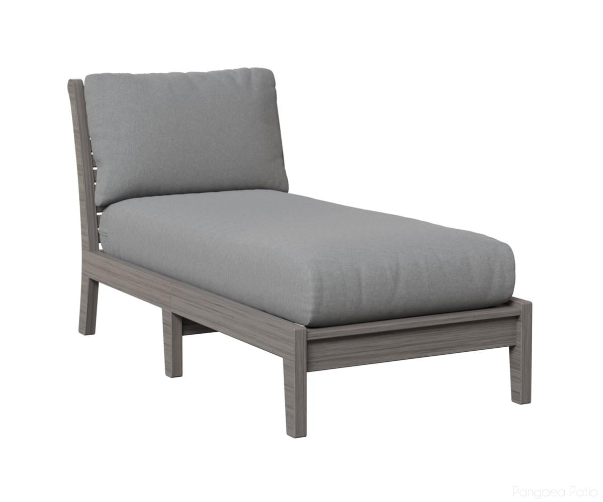 BGCTACL3063DG-Berlin Gardens-Classic Terrace Armless Chaise Lounge-Driftwood Gray BG-Pangaea Patio