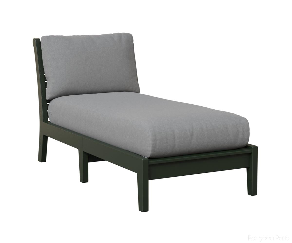 BGCTACL3063G-Berlin Gardens-Classic Terrace Armless Chaise Lounge-Green BG-Pangaea Patio