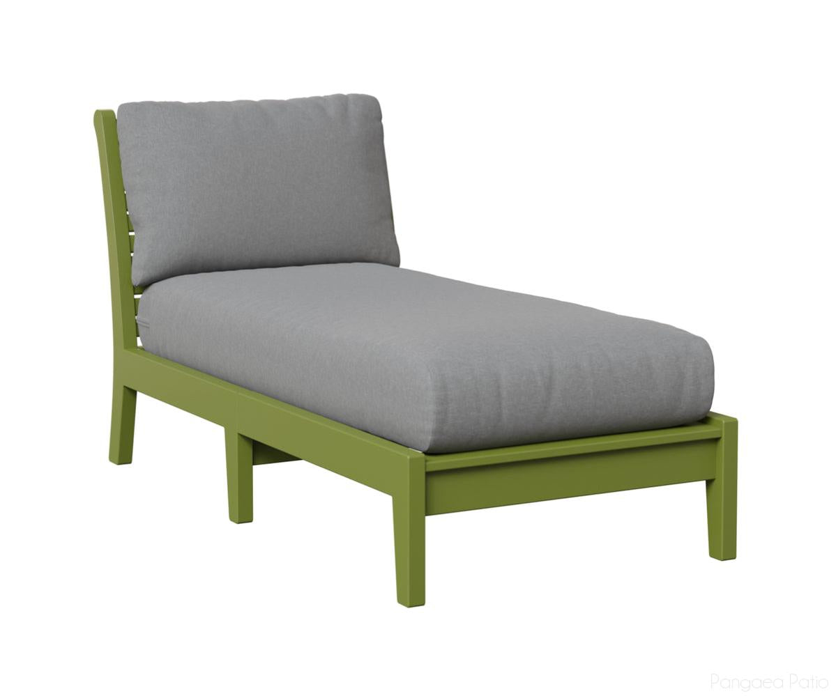 BGCTACL3063KG-Berlin Gardens-Classic Terrace Armless Chaise Lounge-Kiwi Green BG-Pangaea Patio