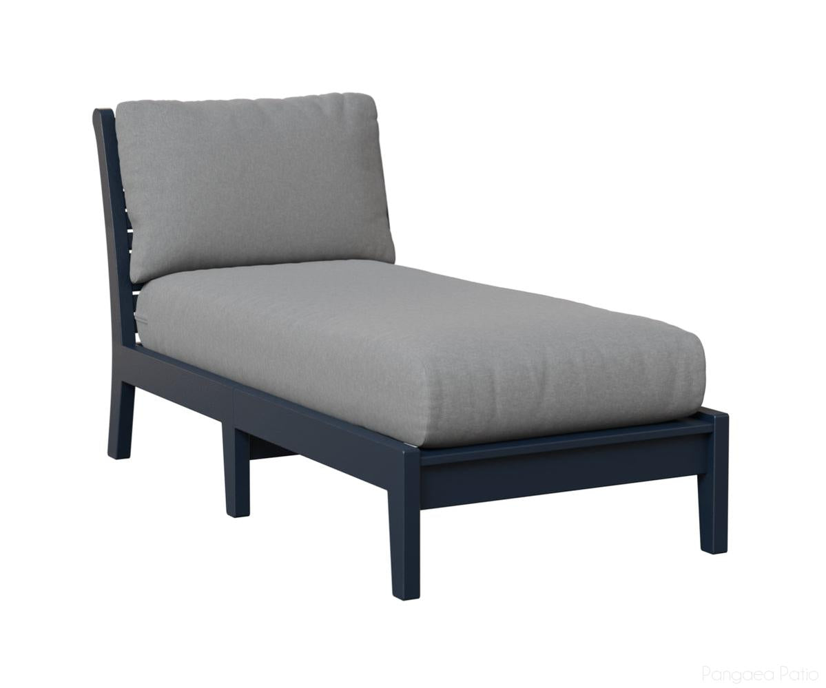 BGCTACL3063NB-Berlin Gardens-Classic Terrace Armless Chaise Lounge-Navy Blue BG-Pangaea Patio