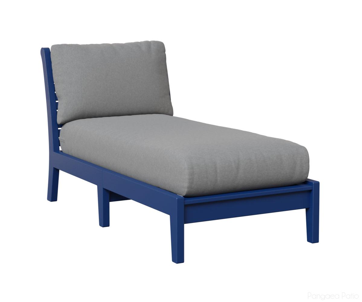 BGCTACL3063PB-Berlin Gardens-Classic Terrace Armless Chaise Lounge-Pacific Blue BG-Pangaea Patio