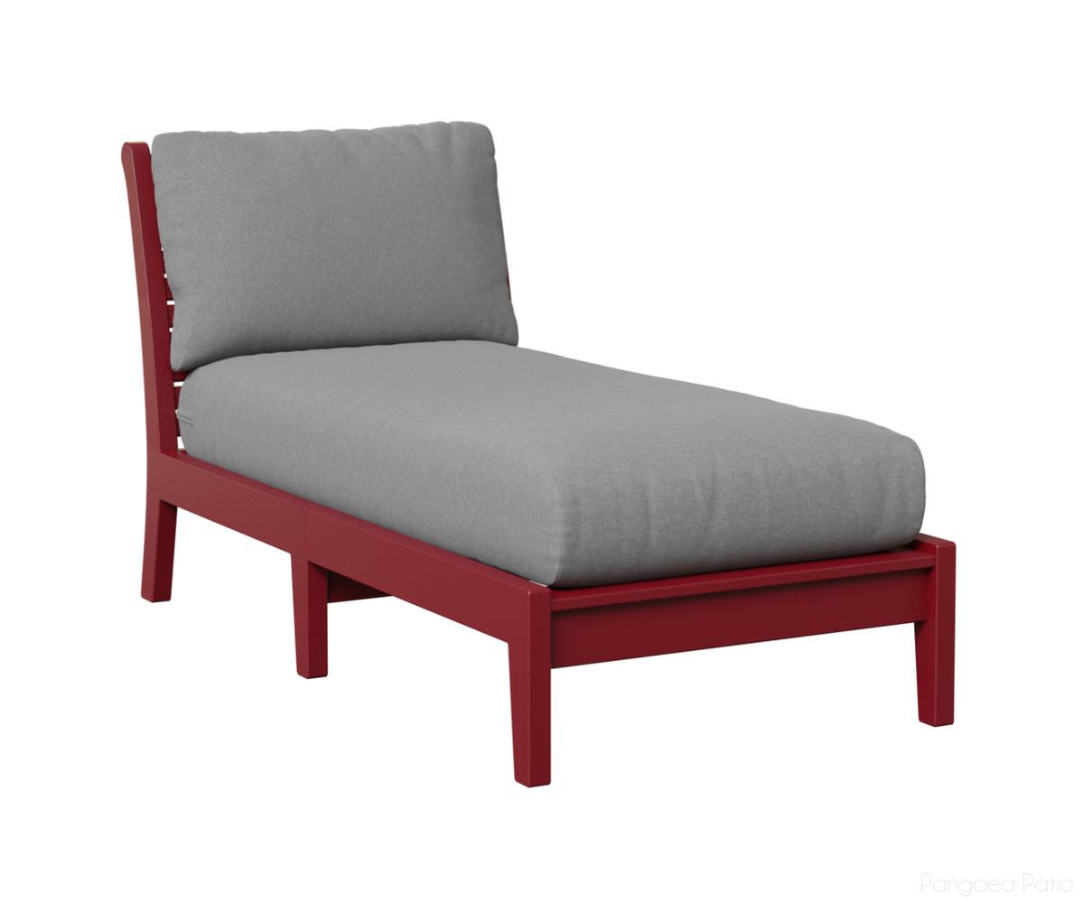 BGCTACL3063SR-Berlin Gardens-Classic Terrace Armless Chaise Lounge-Scarlet Red BG-Pangaea Patio