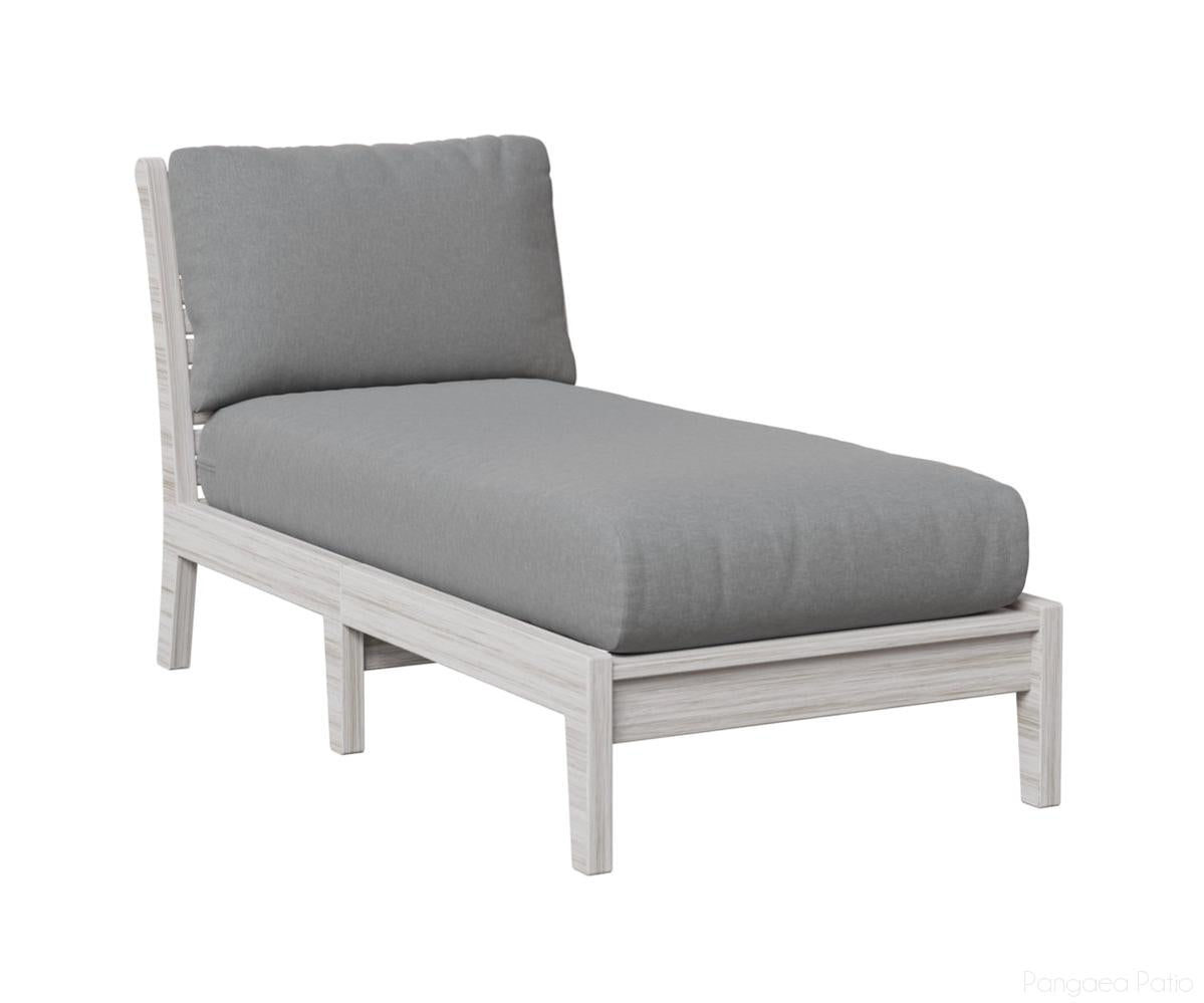 BGCTACL3063SS-Berlin Gardens-Classic Terrace Armless Chaise Lounge-Seashell BG-Pangaea Patio