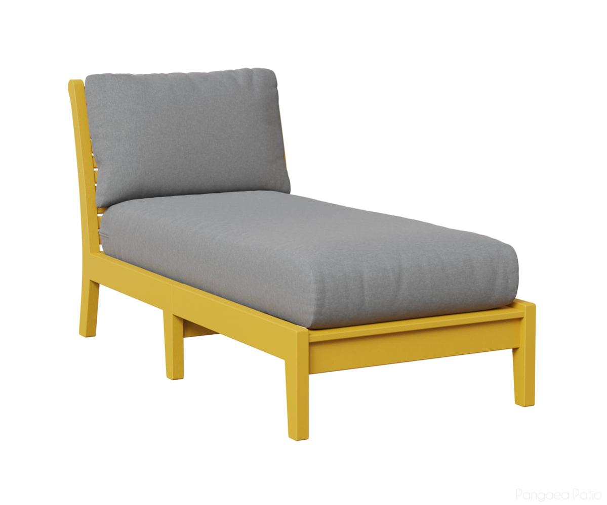 BGCTACL3063SY-Berlin Gardens-Classic Terrace Armless Chaise Lounge-Sunburst Yellow BG-Pangaea Patio