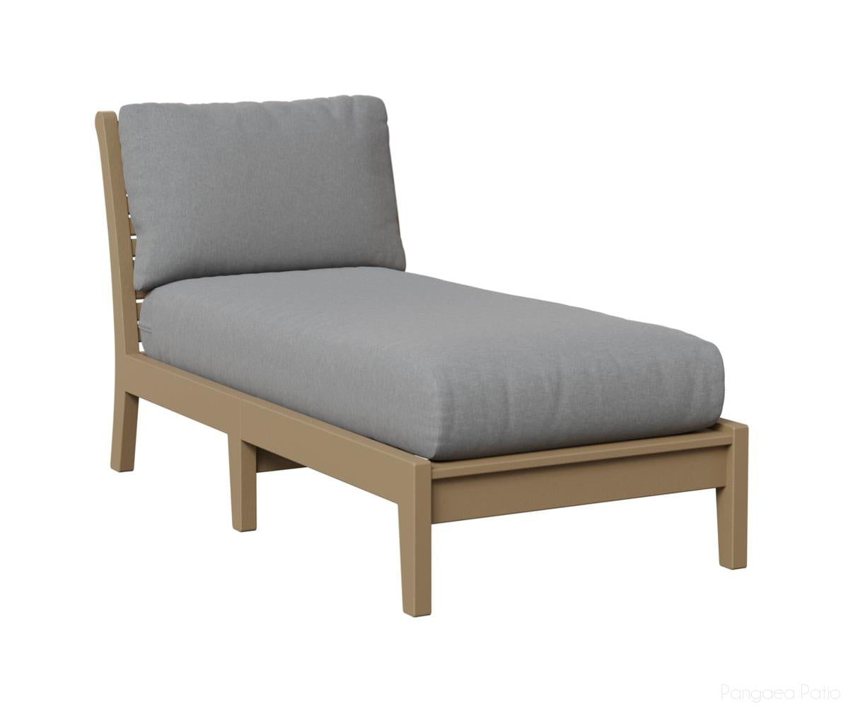BGCTACL3063WW-Berlin Gardens-Classic Terrace Armless Chaise Lounge-Weatherwood BG-Pangaea Patio