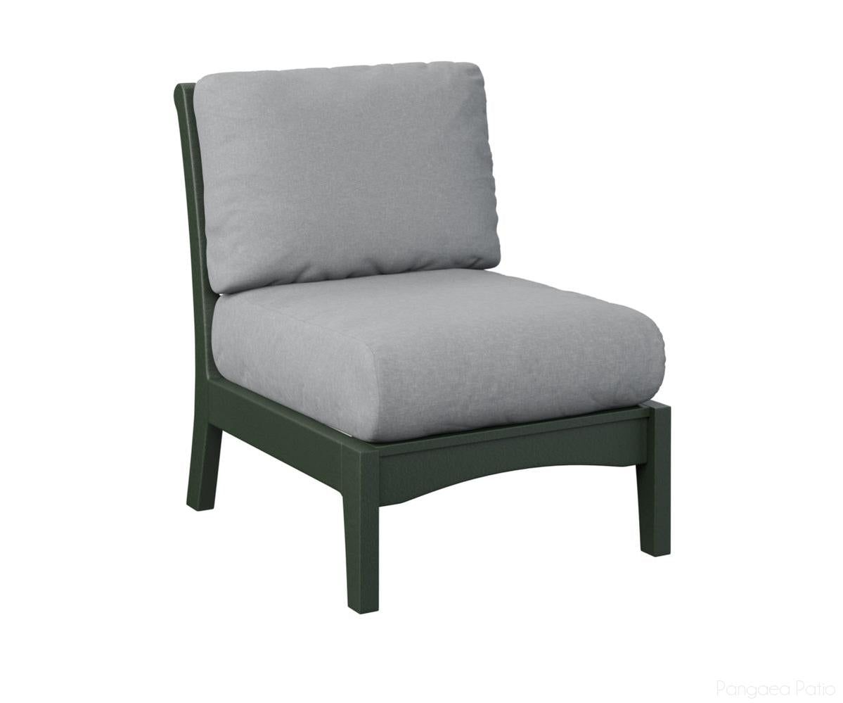 BGCTCAS2434G-Berlin Gardens-Classic Terrace Center Armless Section-Green BG-Pangaea Patio