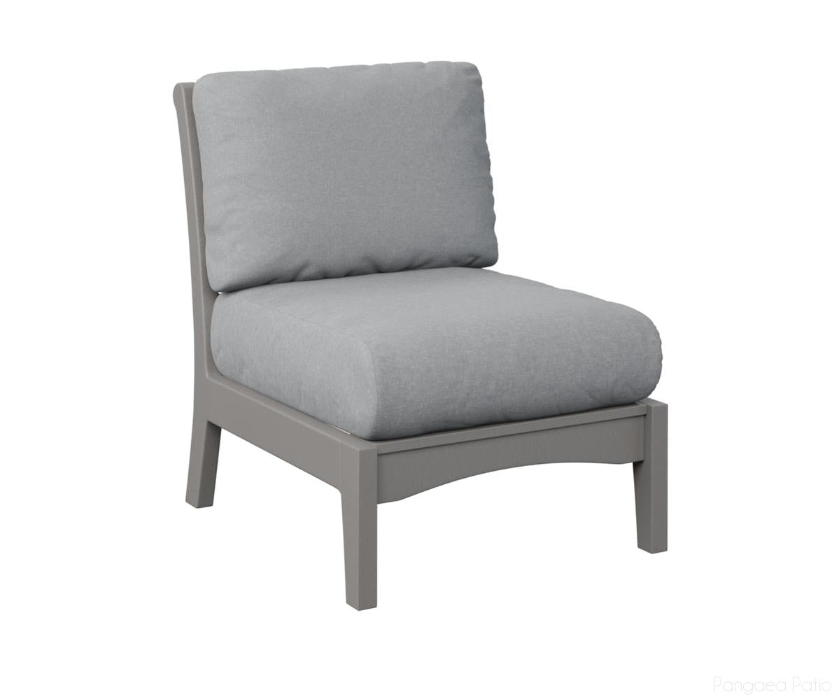 BGCTCAS2434LG-Berlin Gardens-Classic Terrace Center Armless Section-Light Gray BG-Pangaea Patio