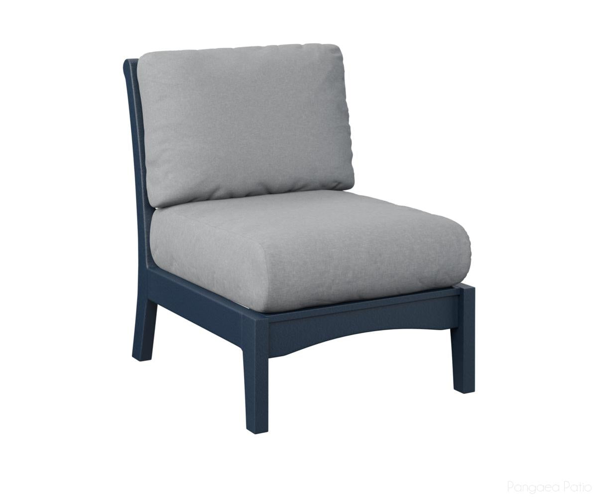 BGCTCAS2434NB-Berlin Gardens-Classic Terrace Center Armless Section-Navy Blue BG-Pangaea Patio