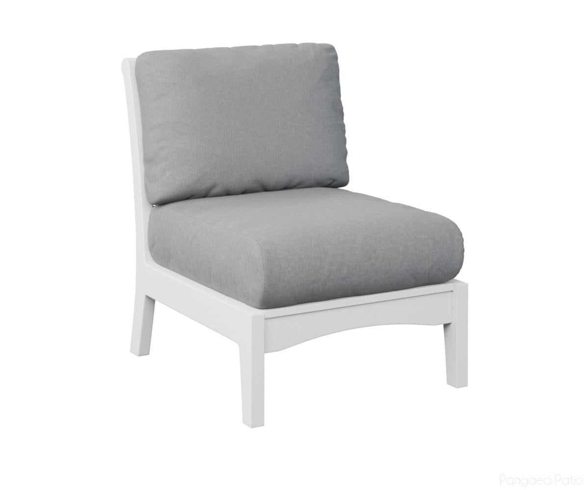 BGCTCAS2434W-Berlin Gardens-Classic Terrace Center Armless Section-White BG-Pangaea Patio