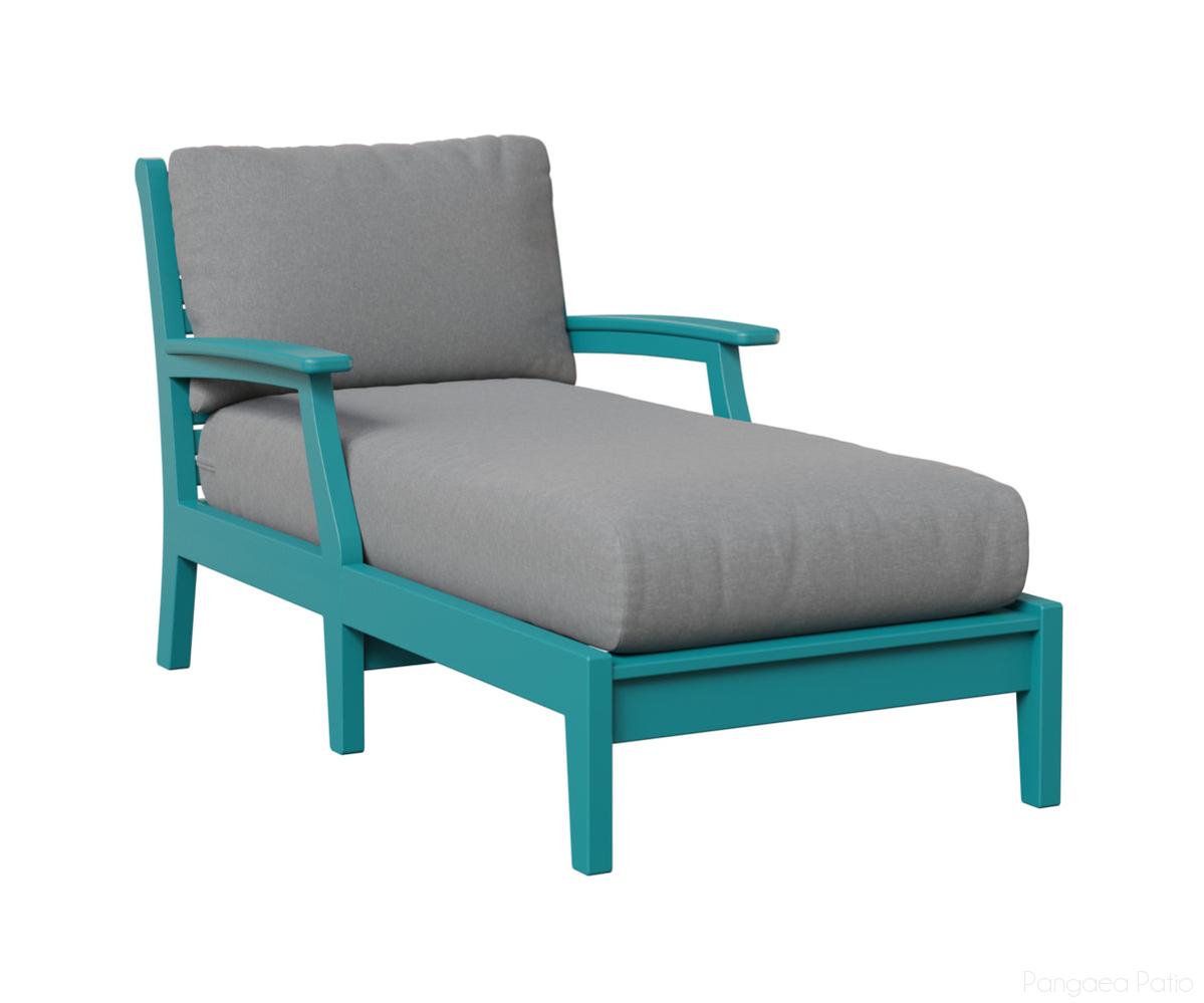 BGCTCL3363AB-Berlin Gardens-Classic Terrace Chaise Lounge-Aruba Blue BG-Pangaea Patio