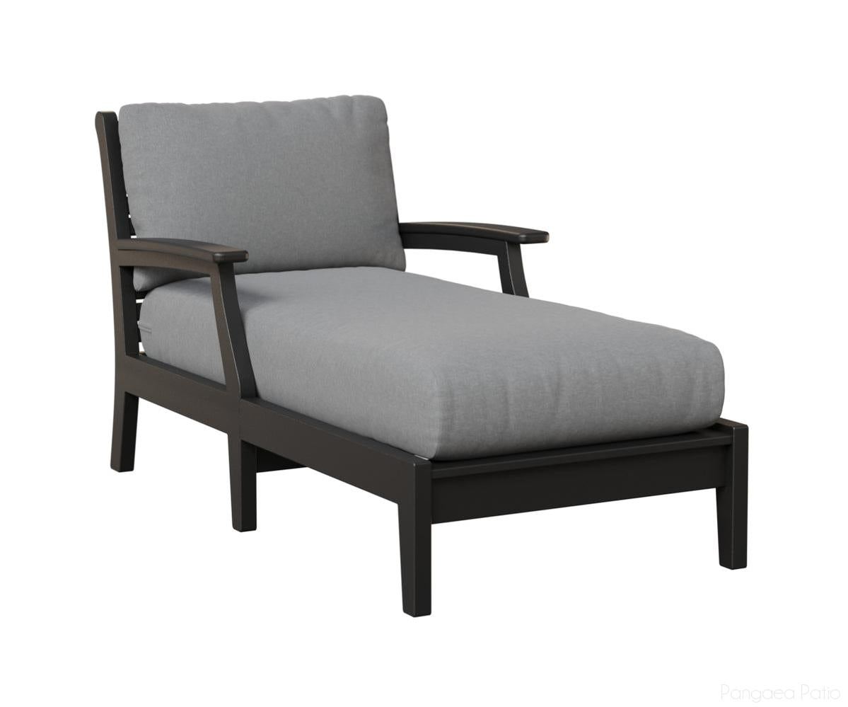 BGCTCL3363B-Berlin Gardens-Classic Terrace Chaise Lounge-Black BG-Pangaea Patio