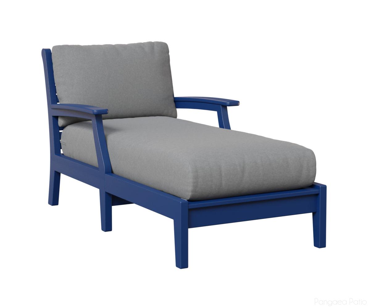 BGCTCL3363PB-Berlin Gardens-Classic Terrace Chaise Lounge-Pacific Blue BG-Pangaea Patio