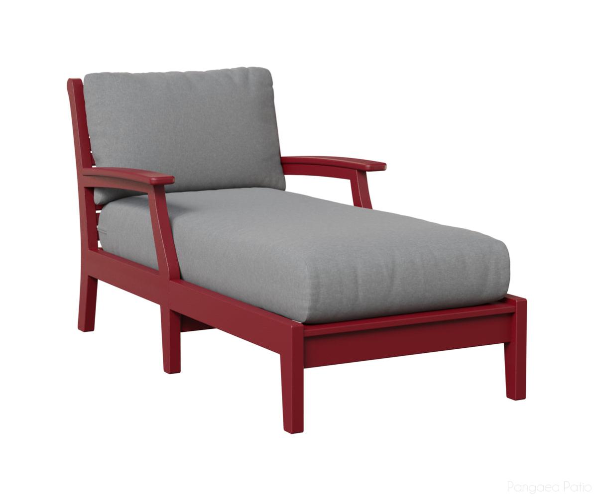 BGCTCL3363SR-Berlin Gardens-Classic Terrace Chaise Lounge-Scarlet Red BG-Pangaea Patio