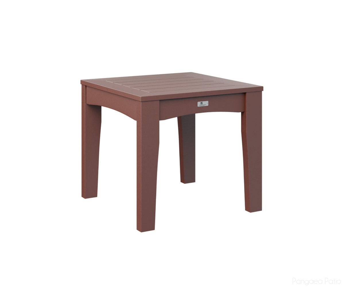 BGCTET2520BR-Berlin Gardens-Classic Terrace End Table-Burgundy BG-Pangaea Patio