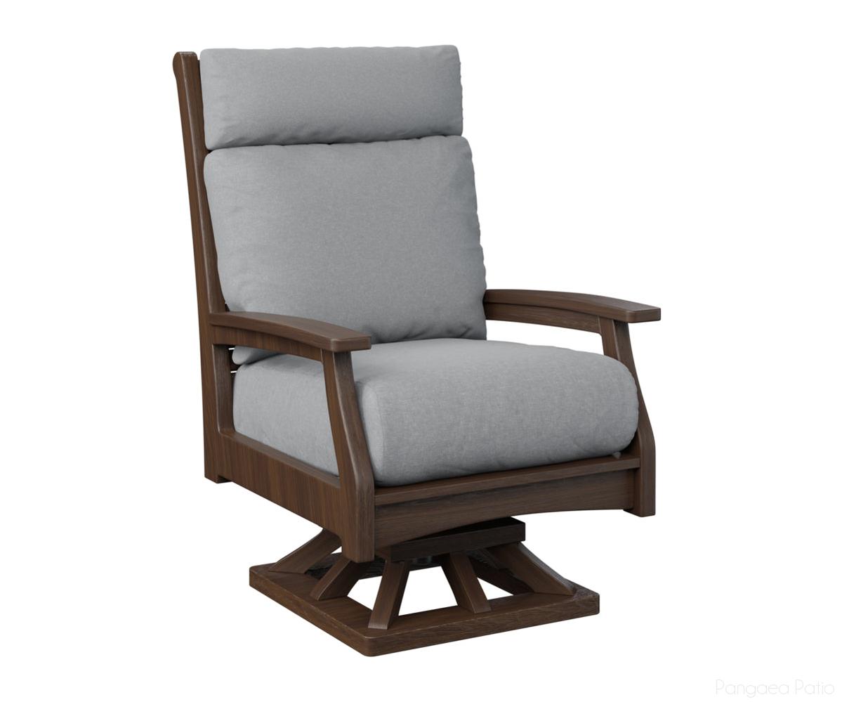 BGCTHSR3045BW-Berlin Gardens-Classic Terrace High Back Swivel Rocker-Brazilian Walnut BG-Pangaea Patio