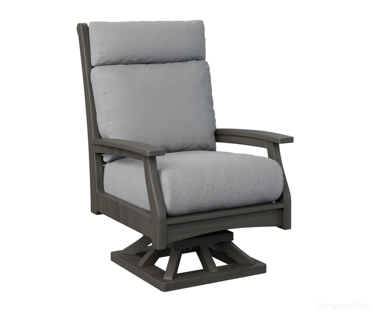 BGCTHSR3045CG-Berlin Gardens-Classic Terrace High Back Swivel Rocker-Coastal Gray BG-Pangaea Patio