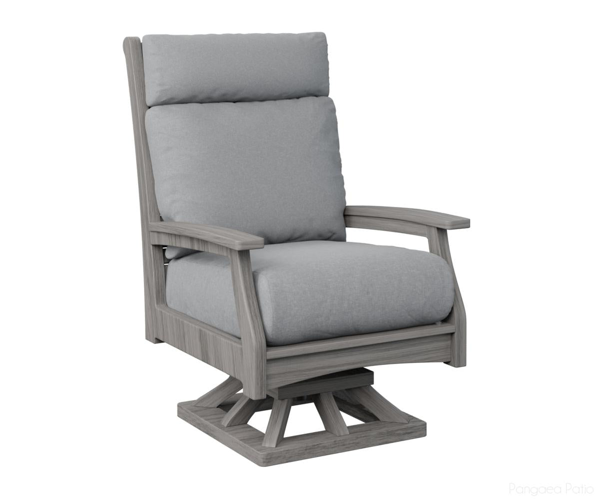 BGCTHSR3045DG-Berlin Gardens-Classic Terrace High Back Swivel Rocker-Driftwood Gray BG-Pangaea Patio