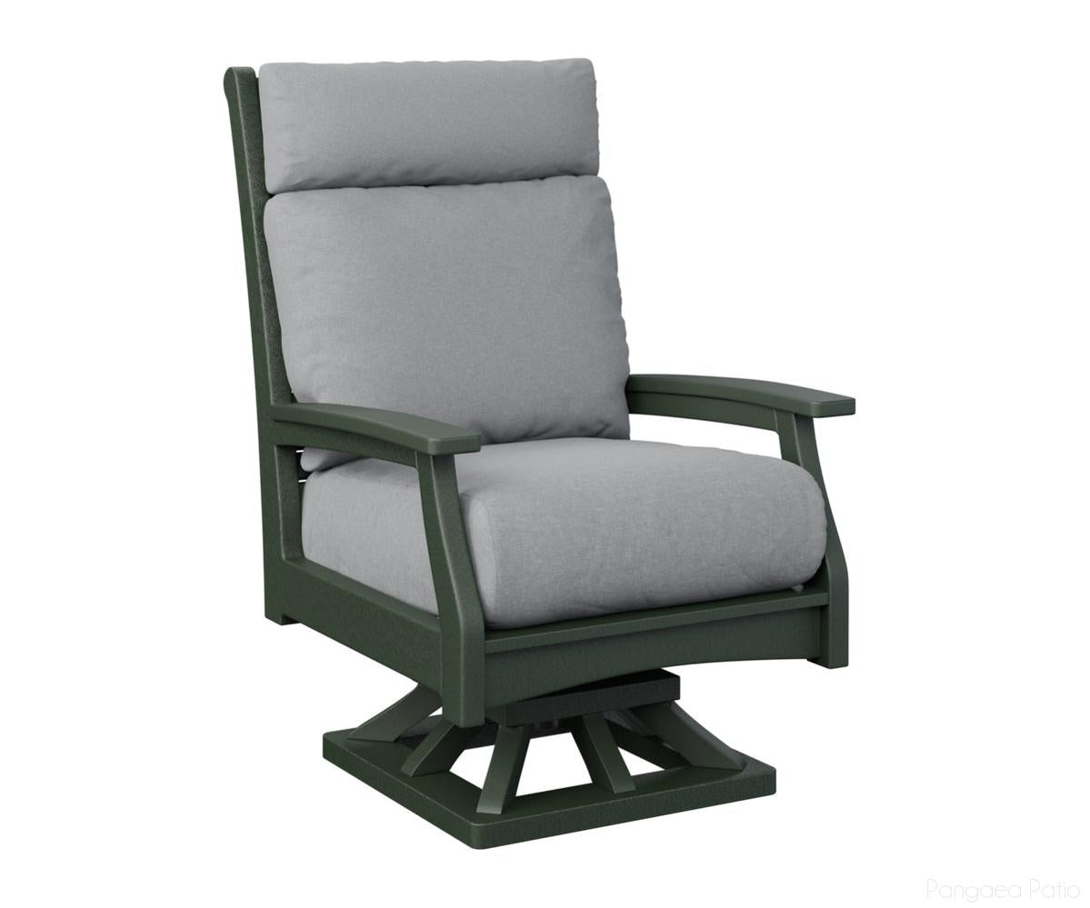 BGCTHSR3045G-Berlin Gardens-Classic Terrace High Back Swivel Rocker-Green BG-Pangaea Patio