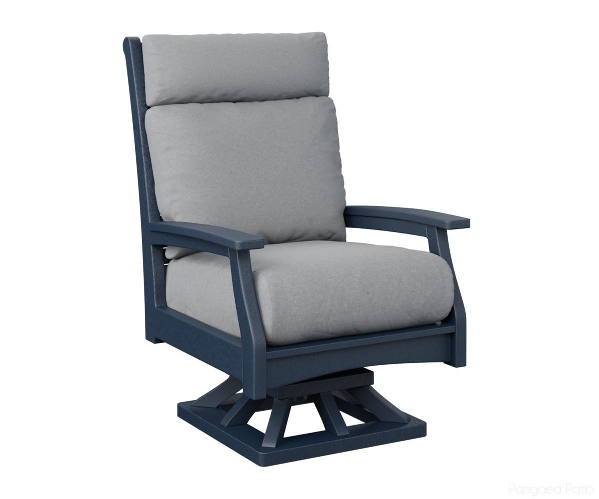 BGCTHSR3045NB-Berlin Gardens-Classic Terrace High Back Swivel Rocker-Navy Blue BG-Pangaea Patio