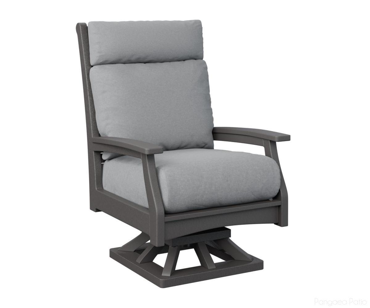 BGCTHSR3045SG-Berlin Gardens-Classic Terrace High Back Swivel Rocker-Smoke Gray BG-Pangaea Patio