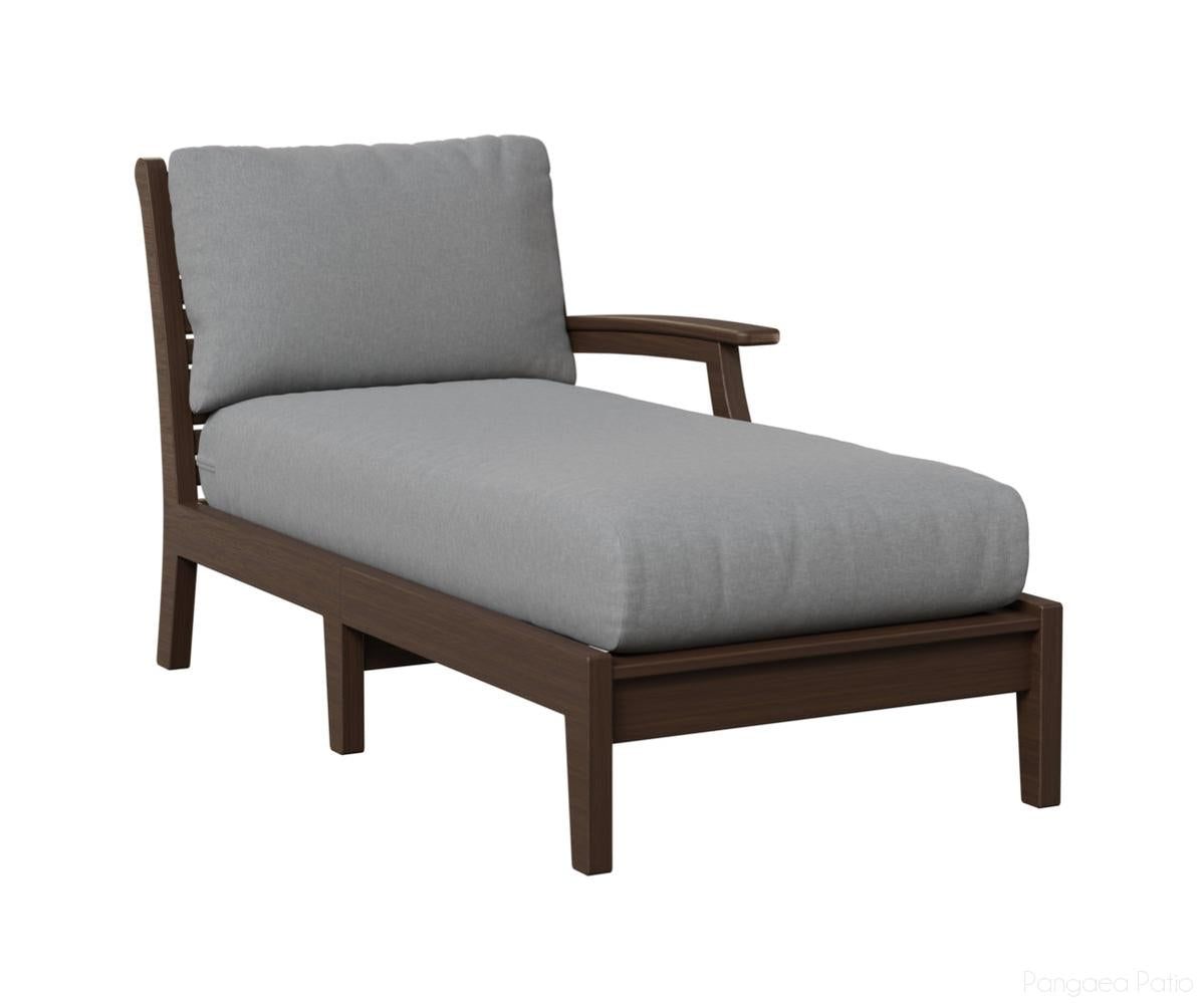 BGCTLCL3163BW-Berlin Gardens-Classic Terrace Left Arm Chaise Lounge-Brazilian Walnut BG-Pangaea Patio