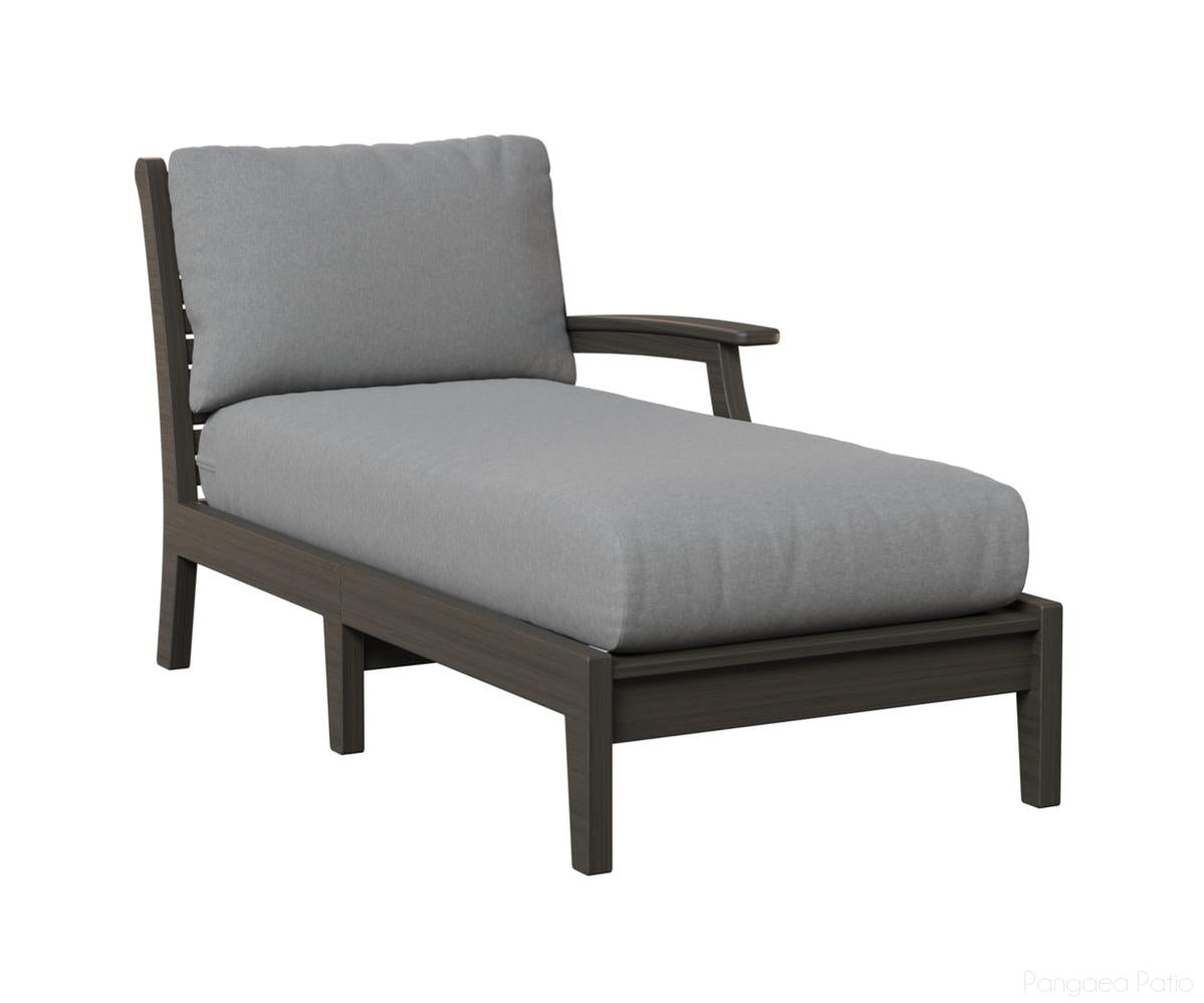 BGCTLCL3163CG-Berlin Gardens-Classic Terrace Left Arm Chaise Lounge-Coastal Gray BG-Pangaea Patio