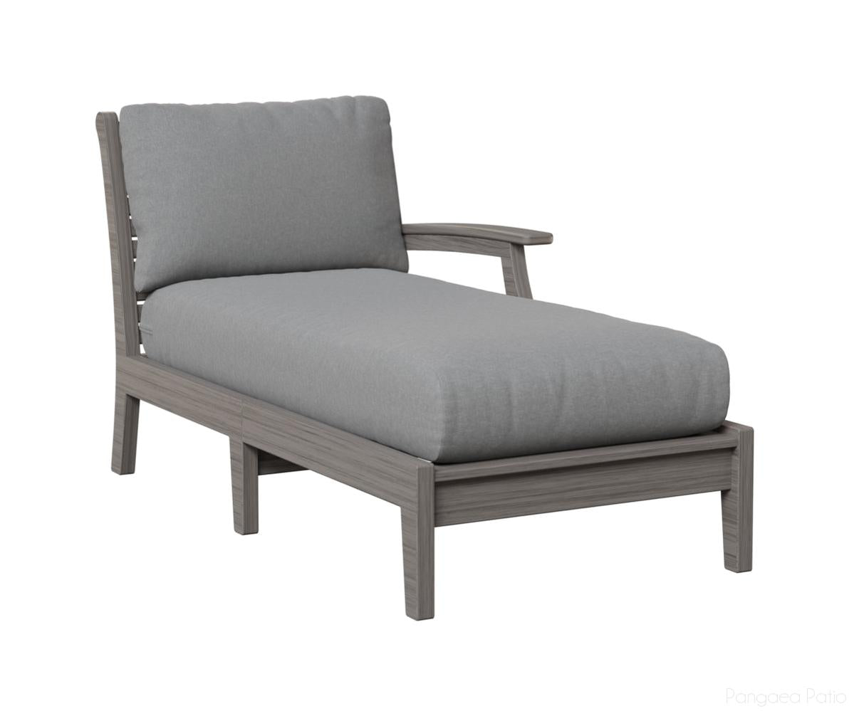 BGCTLCL3163DG-Berlin Gardens-Classic Terrace Left Arm Chaise Lounge-Driftwood Gray BG-Pangaea Patio