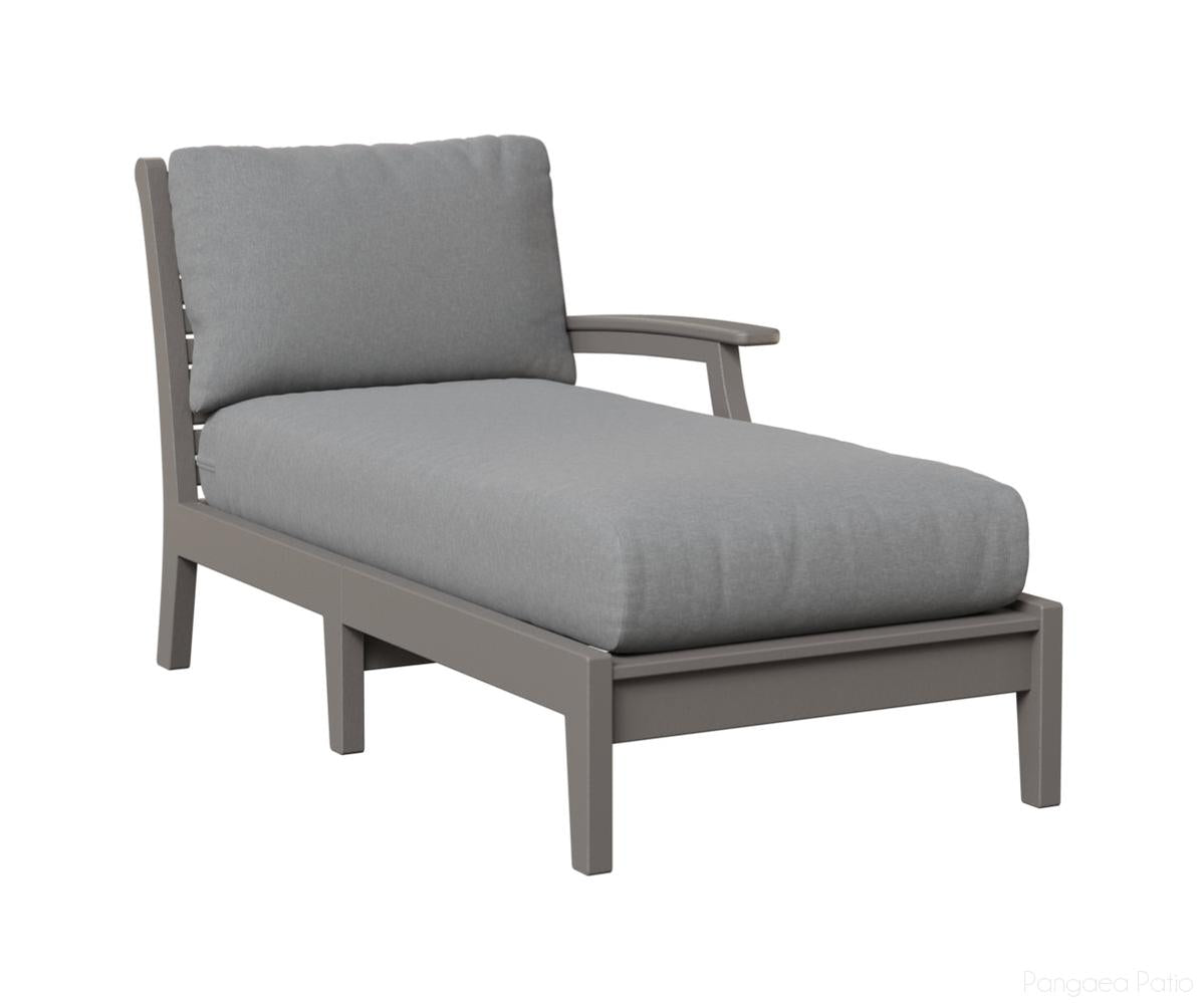 BGCTLCL3163LG-Berlin Gardens-Classic Terrace Left Arm Chaise Lounge-Light Gray BG-Pangaea Patio