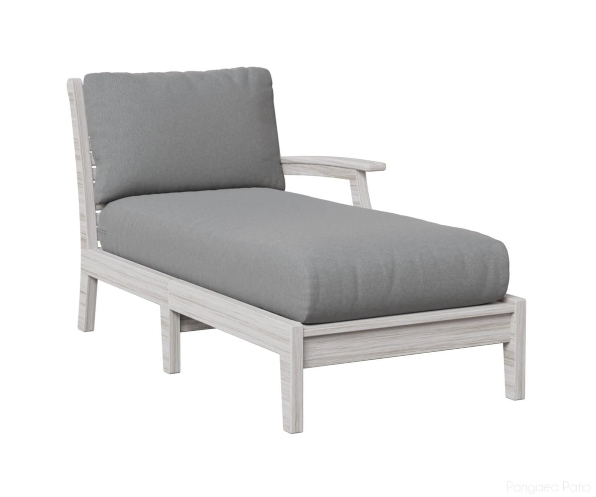 BGCTLCL3163SS-Berlin Gardens-Classic Terrace Left Arm Chaise Lounge-Seashell BG-Pangaea Patio