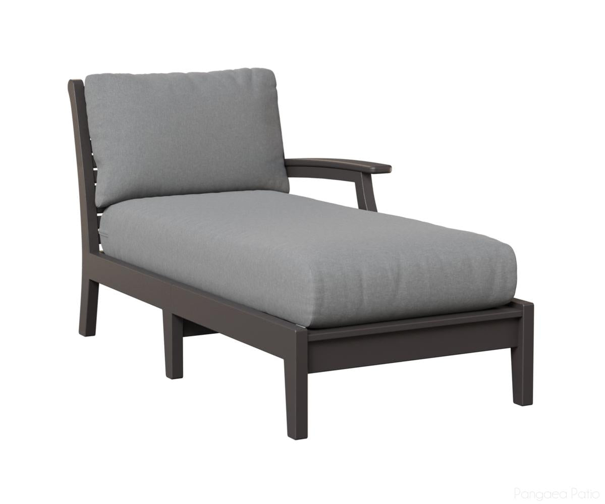 BGCTLCL3163SG-Berlin Gardens-Classic Terrace Left Arm Chaise Lounge-Smoke Gray BG-Pangaea Patio