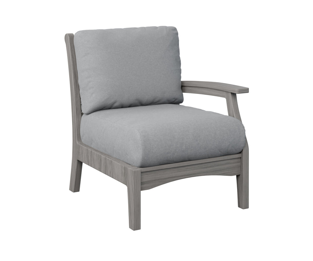 BGCTLSC2934DG-Berlin Gardens-Classic Terrace Left Arm Club Chair-Pangaea Patio