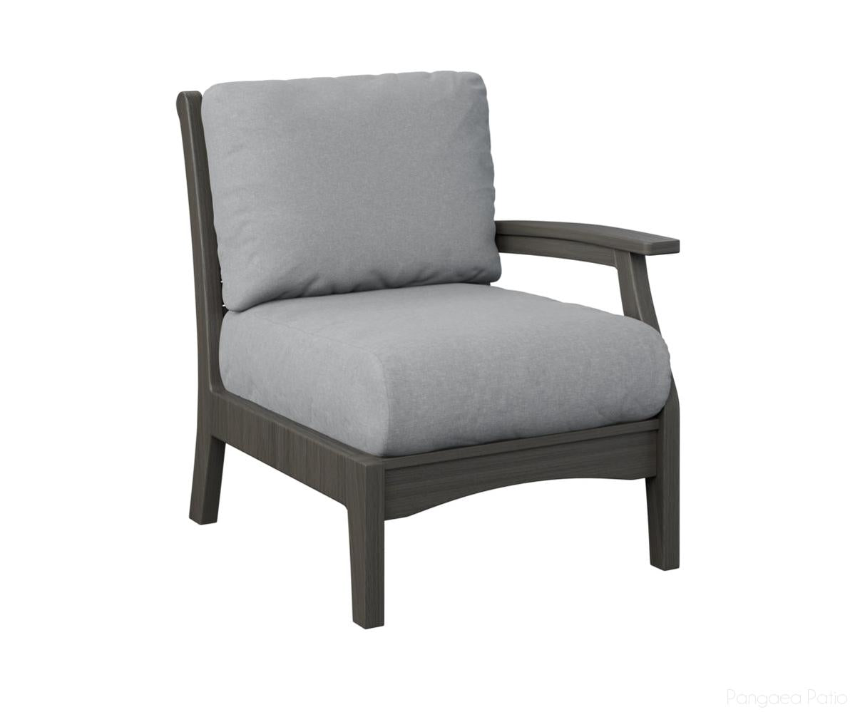 BGCTLSC2934CG-Berlin Gardens-Classic Terrace Left Arm Club Chair-Coastal Gray BG-Pangaea Patio
