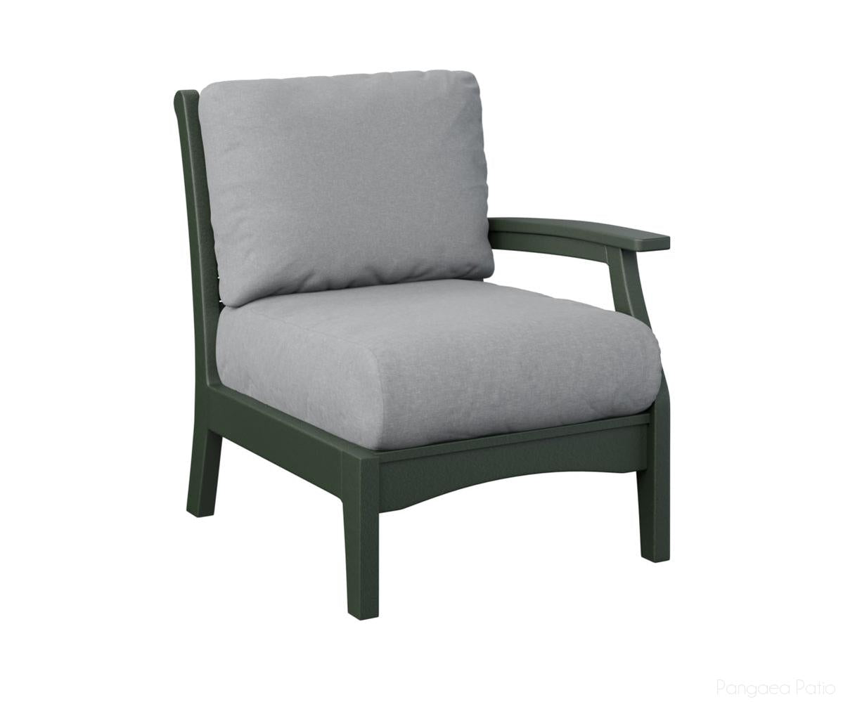 BGCTLSC2934G-Berlin Gardens-Classic Terrace Left Arm Club Chair-Green BG-Pangaea Patio