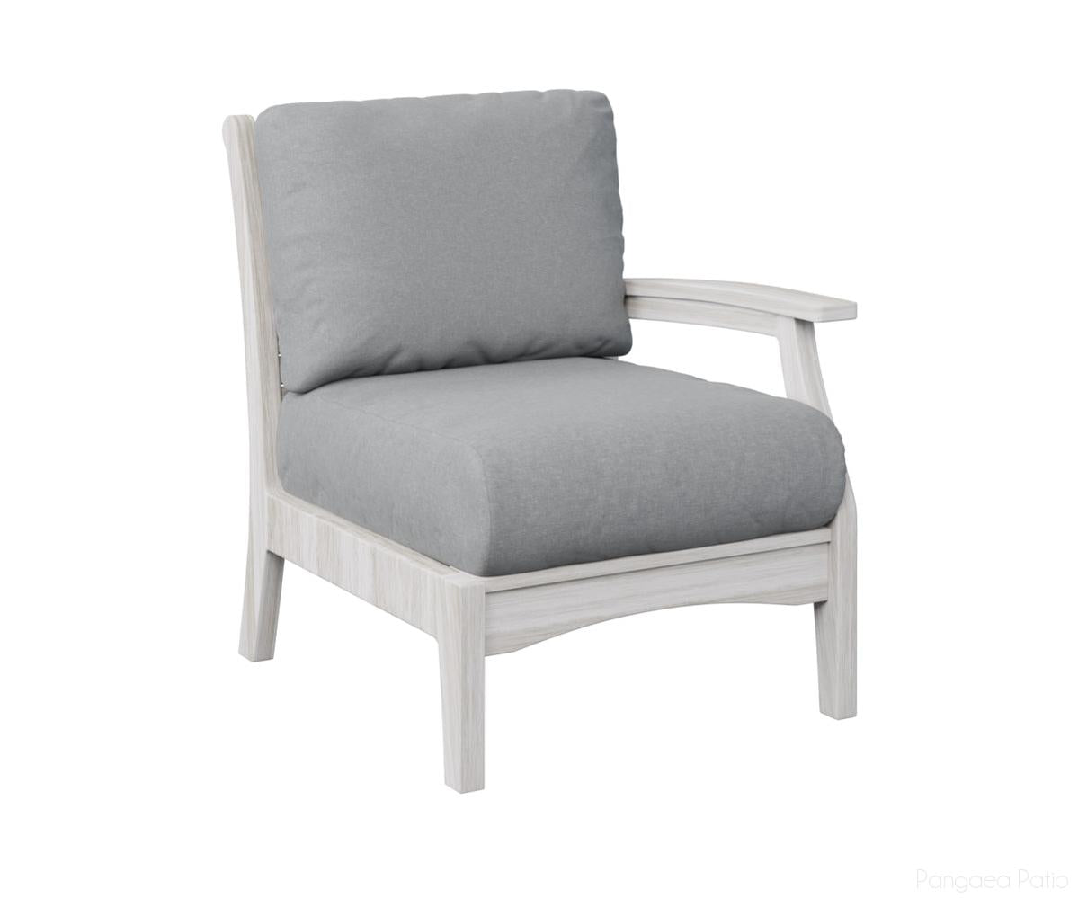 BGCTLSC2934SS-Berlin Gardens-Classic Terrace Left Arm Club Chair-Seashell BG-Pangaea Patio