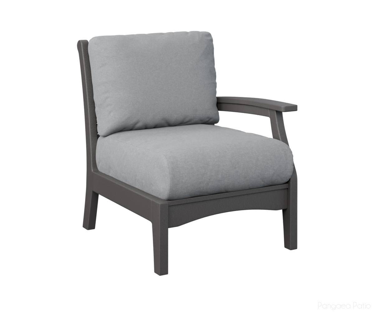 BGCTLSC2934SG-Berlin Gardens-Classic Terrace Left Arm Club Chair-Smoke Gray BG-Pangaea Patio