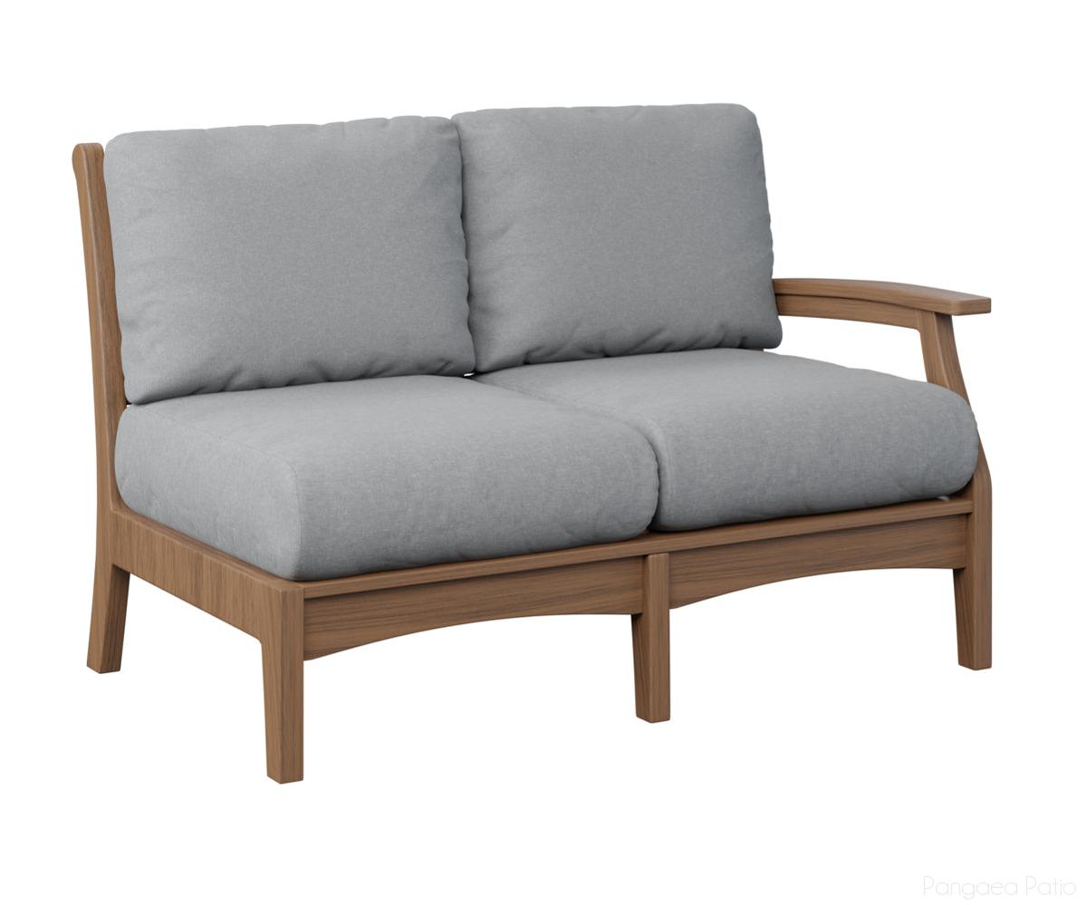 BGCTLSL5334AM-Berlin Gardens-Classic Terrace Left Arm Loveseat-Antique Mahogany BG-Pangaea Patio