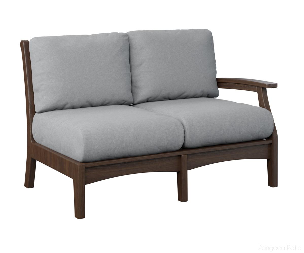 BGCTLSL5334BW-Berlin Gardens-Classic Terrace Left Arm Loveseat-Brazilian Walnut BG-Pangaea Patio