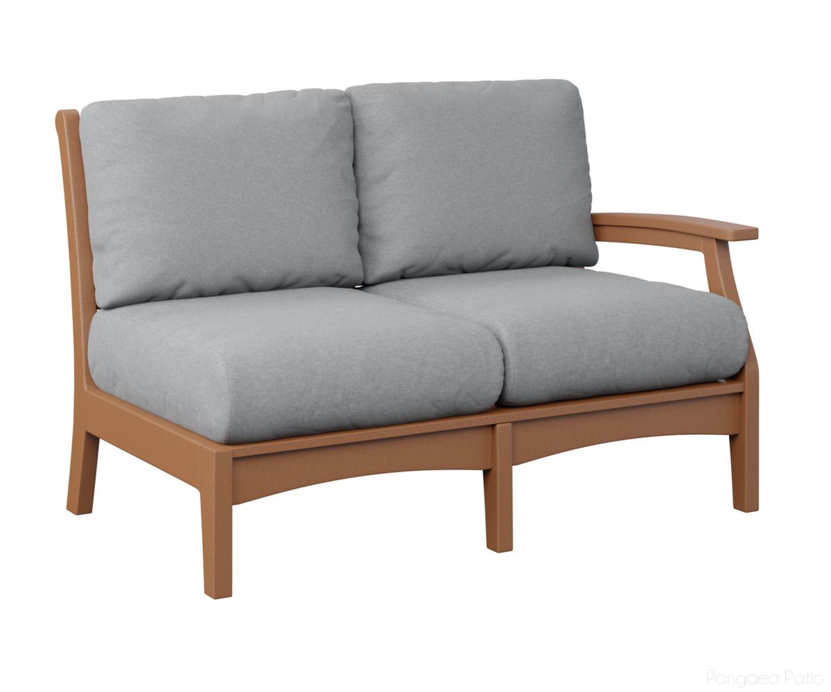 BGCTLSL5334C-Berlin Gardens-Classic Terrace Left Arm Loveseat-Cedar BG-Pangaea Patio