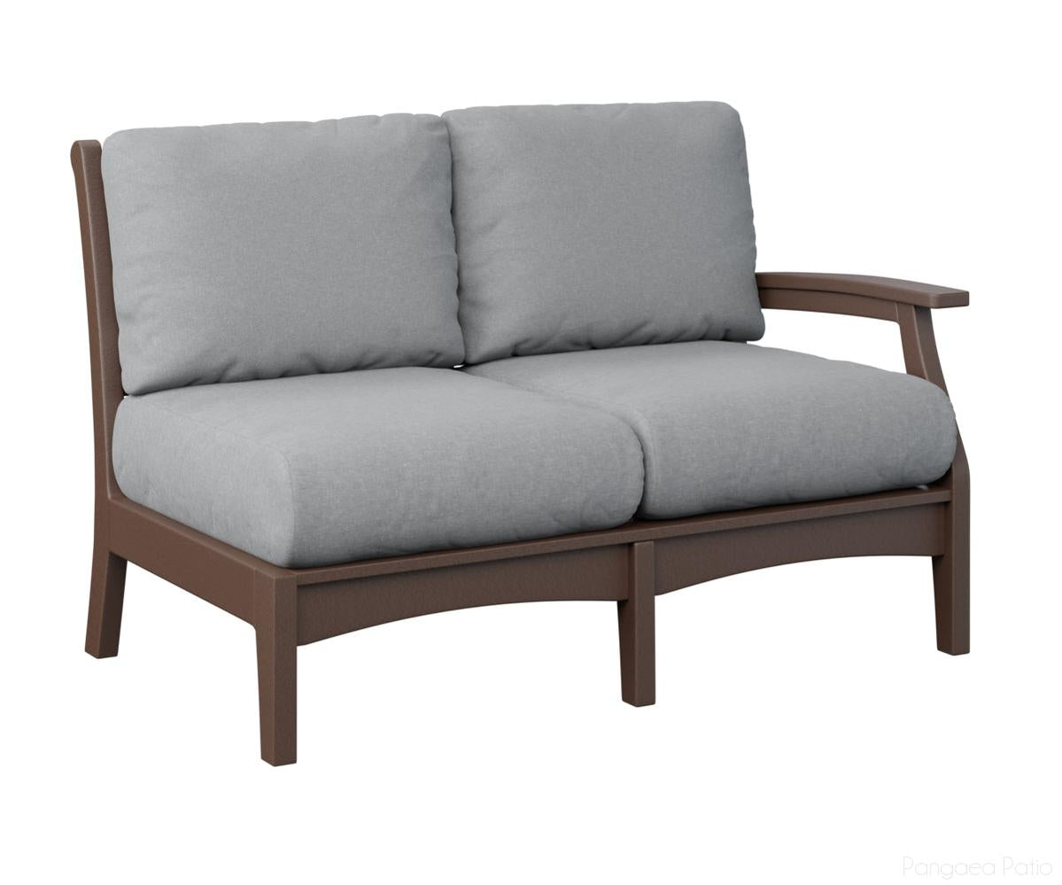 BGCTLSL5334CB-Berlin Gardens-Classic Terrace Left Arm Loveseat-Chocolate Brown BG-Pangaea Patio